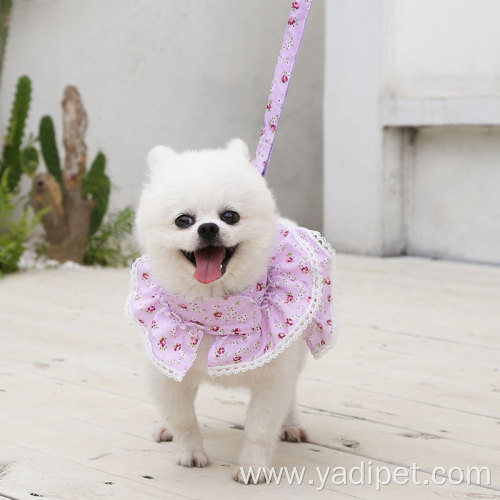 Lovely Flower Dog Harness Adjustable Vest